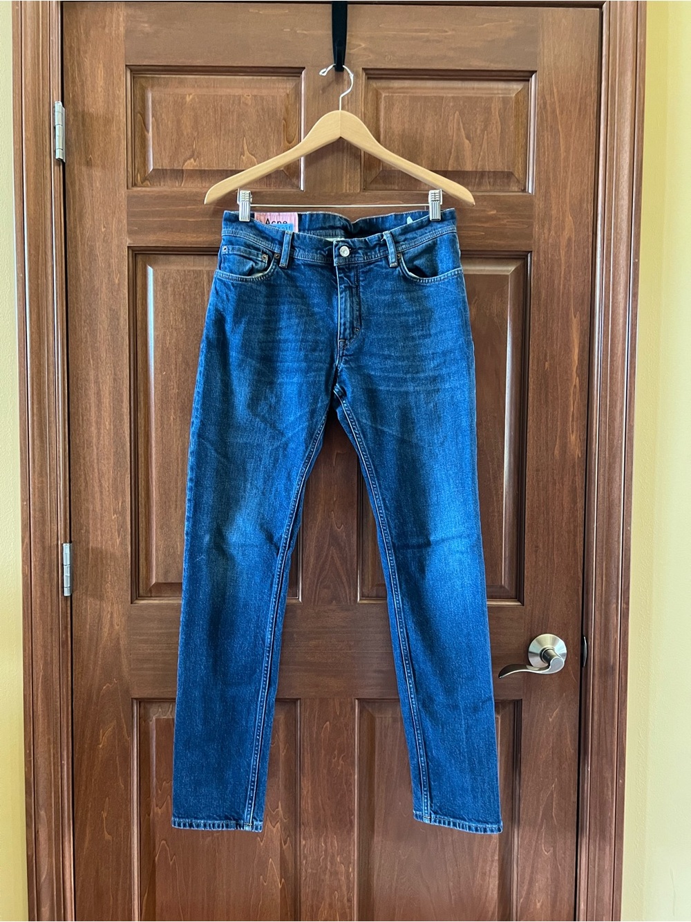 Acne Studios Men’s Jeans Slim Straight North Dark Blue Size 34 x 32